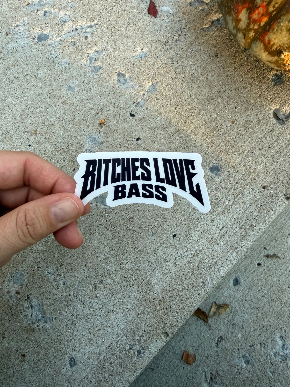 Bitches Love Bass Vinyl Sticker | Black and White