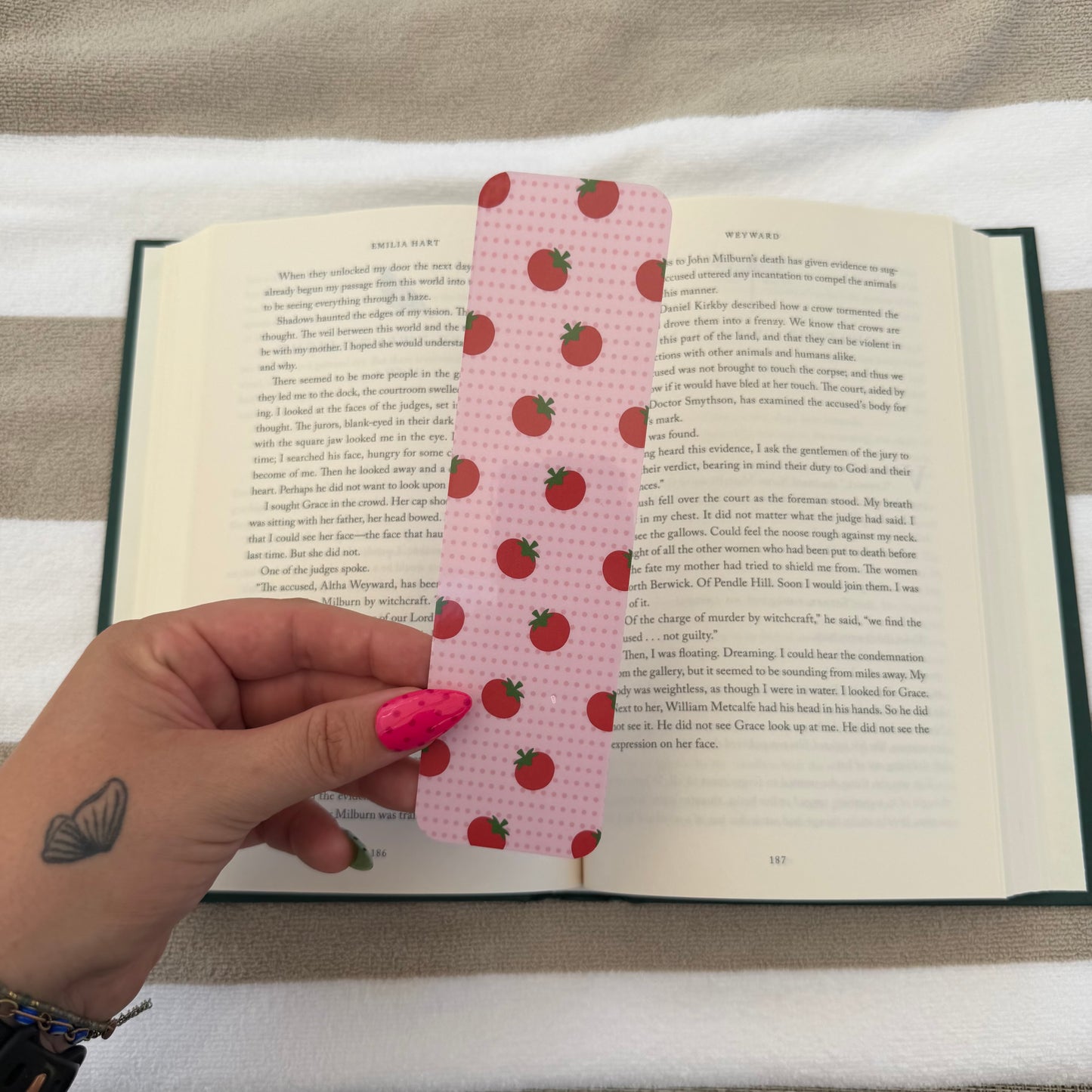 Pink Tomato Dots Bookmark