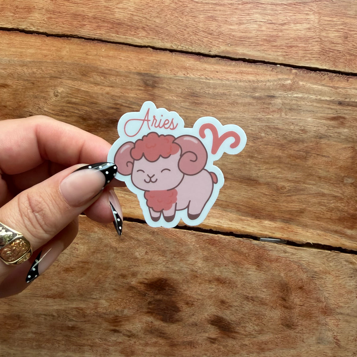 Aries Cartoon Ram Vinyl Sticker | Zodiac