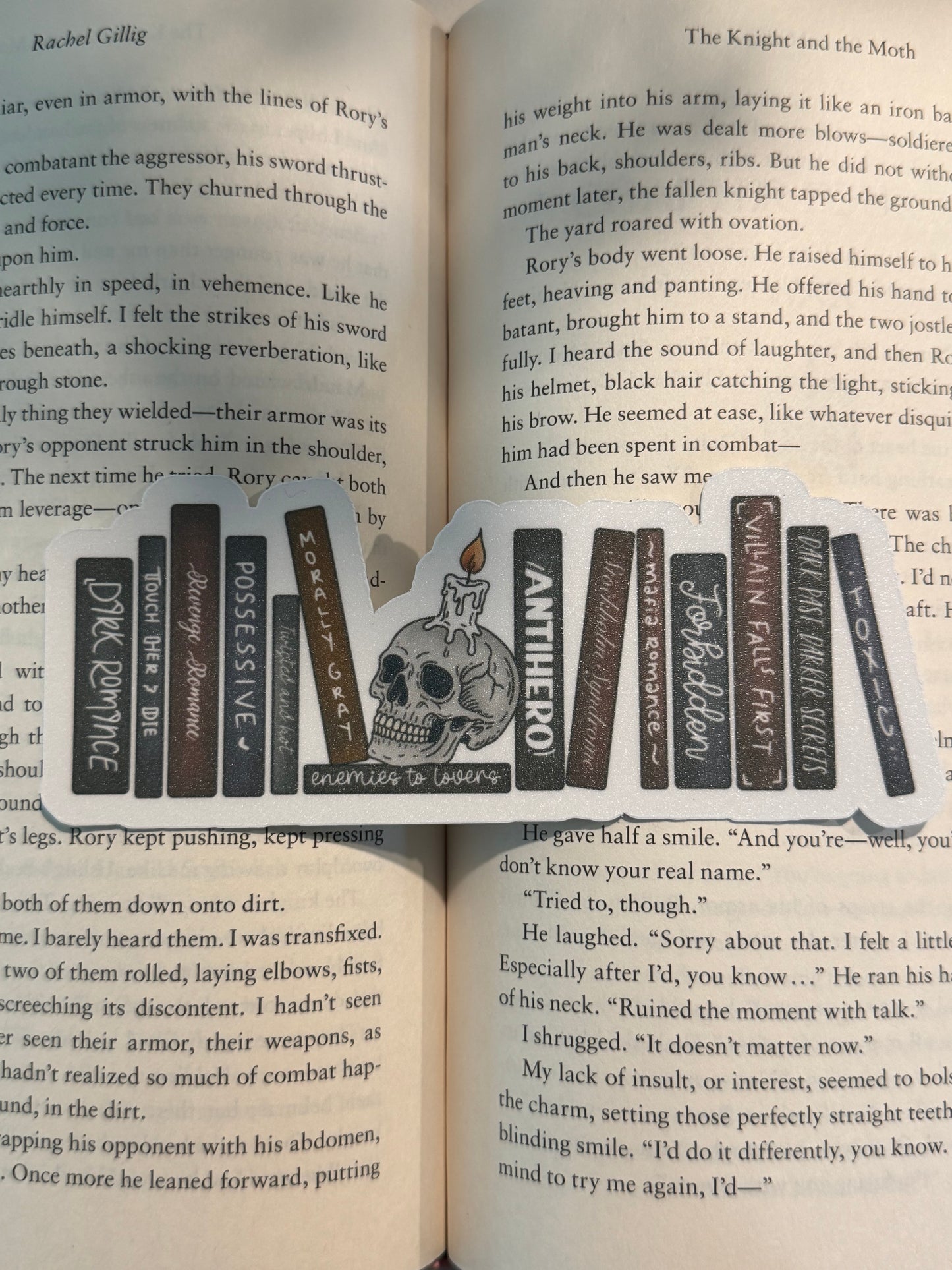 Dark Romance Bookshelf Bookmark | Handmade Die Cut Bookish Bookmark
