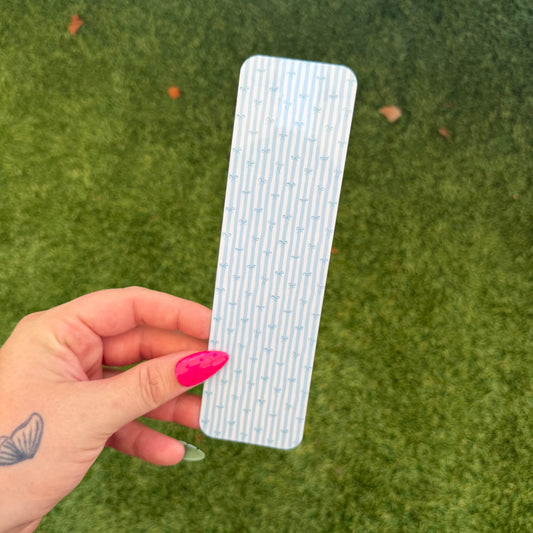 Blue Stripes and Bows Bookmark