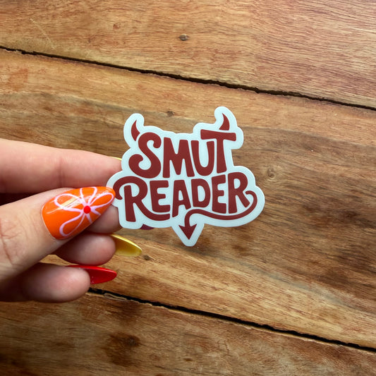 Smut Reader Devil Vinyl Sticker | Dark Romance