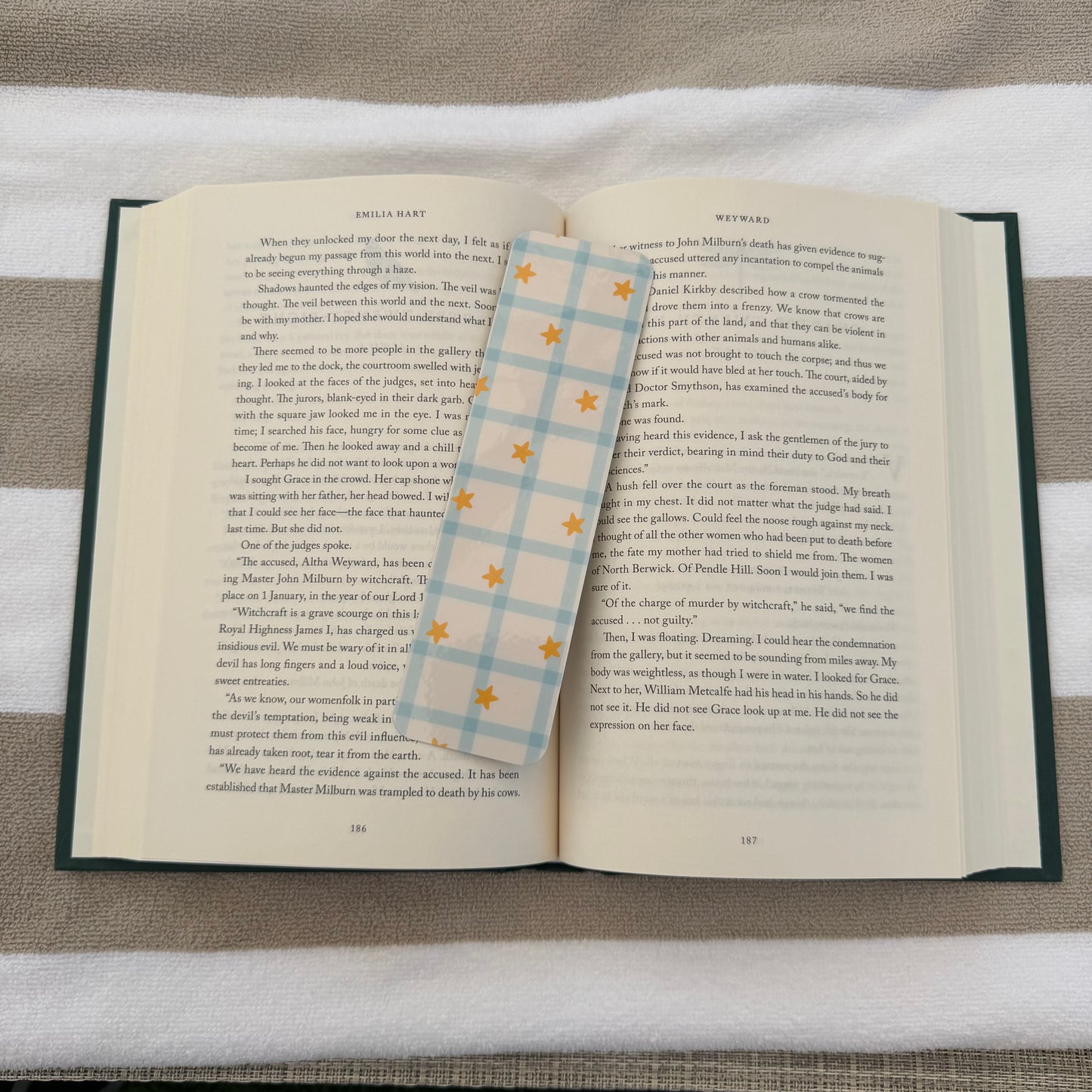 Plaid and Stars Bookmark