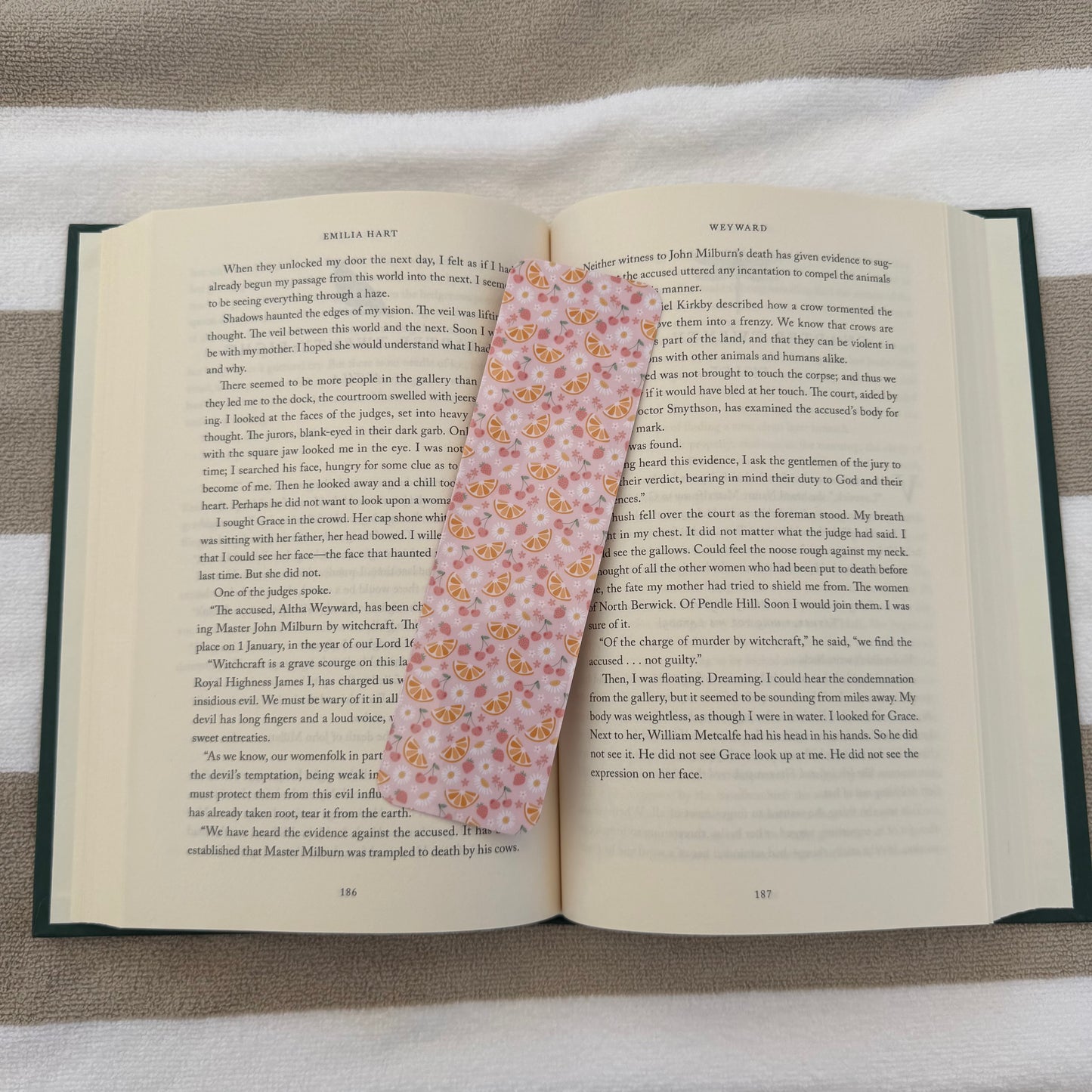 Pink Summer Fruits Bookmark