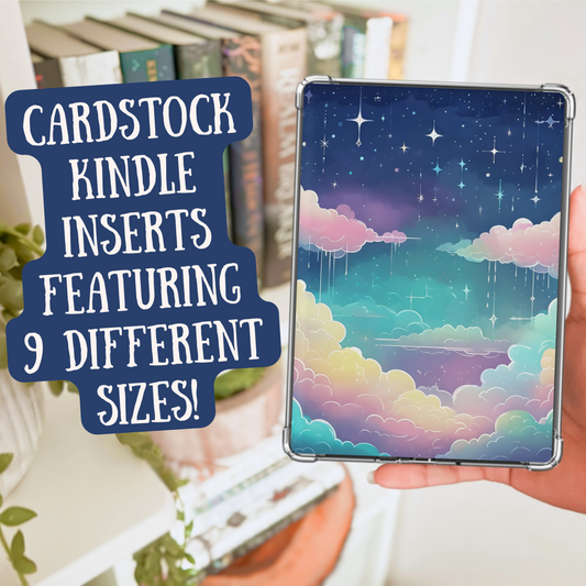 Rainbow Night Sky Heavy Cardstock Kindle Insert