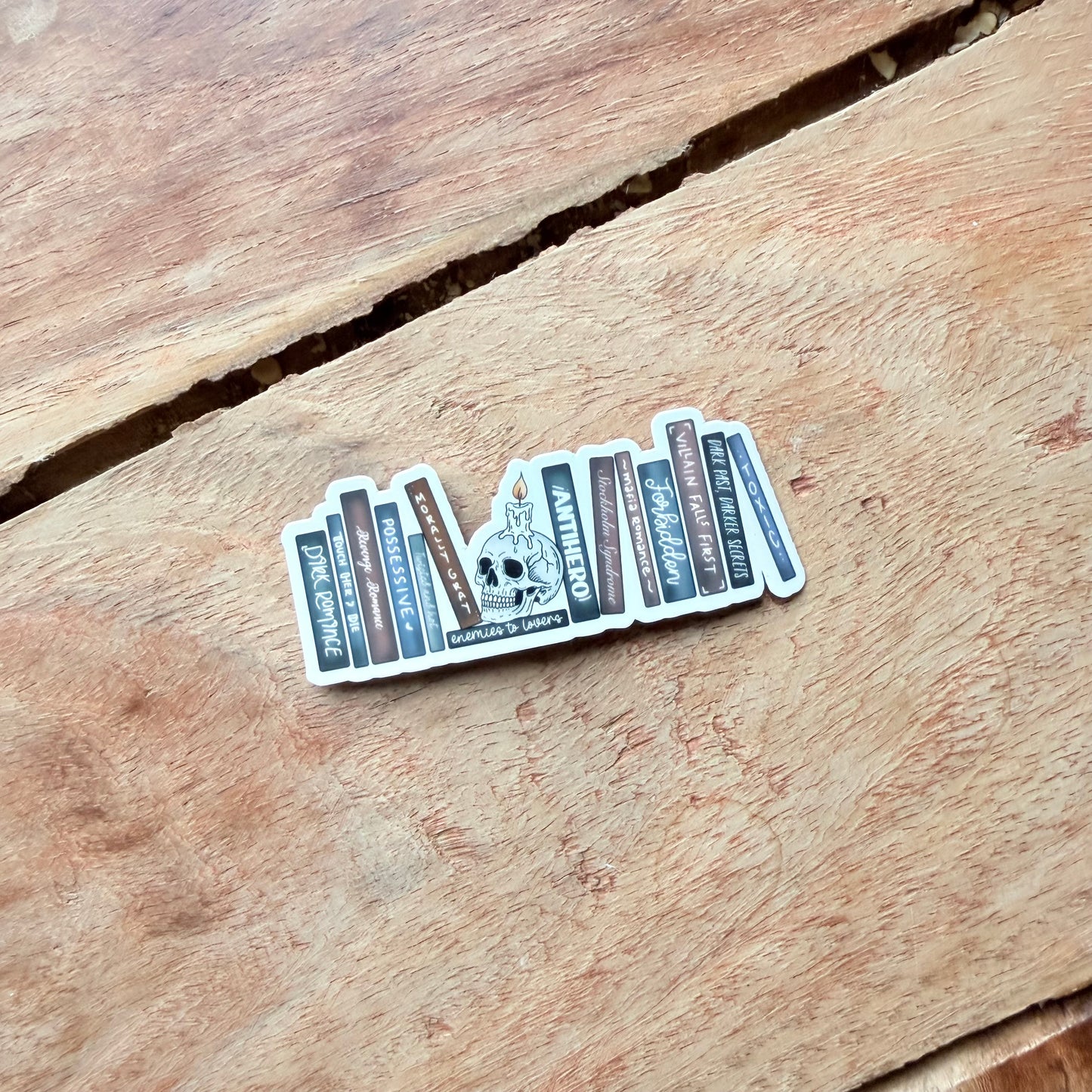 Dark Romance Trope Bookshelf Sticker