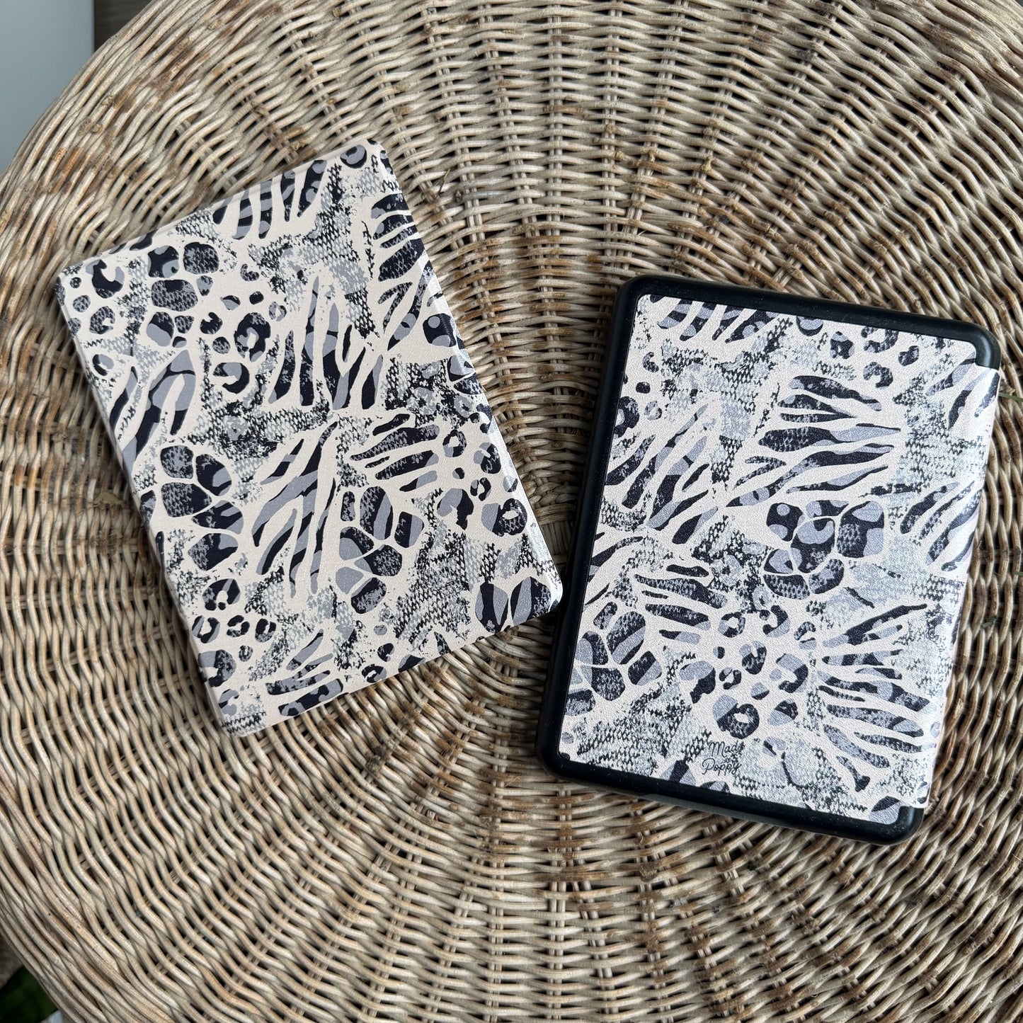 Wild Thing Black & Cream Jungle Kindle Case | Full or Clear Back
