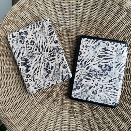 Wild Thing Black & Cream Jungle Kindle Case | Full or Clear Back