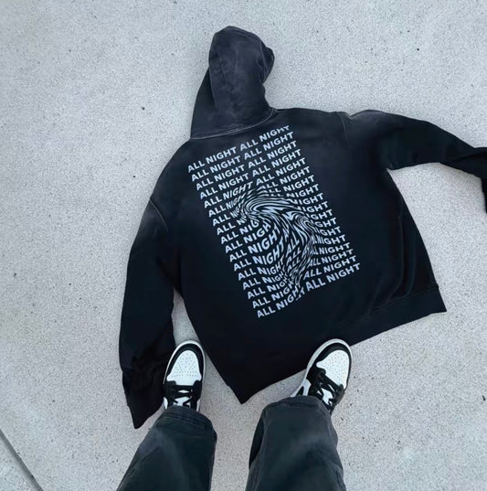 ALLNIGHTER Heavyweight Sunfade Oversized Hoodie