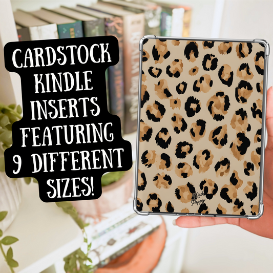 Leopard Print Heavy Cardstock Kindle Insert