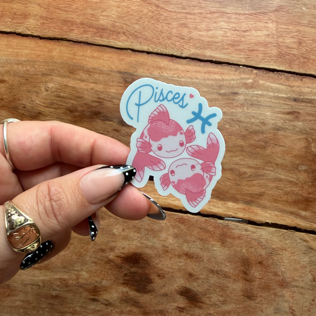 Pisces Cartoon Fish Vinyl Sticker | Zodiac