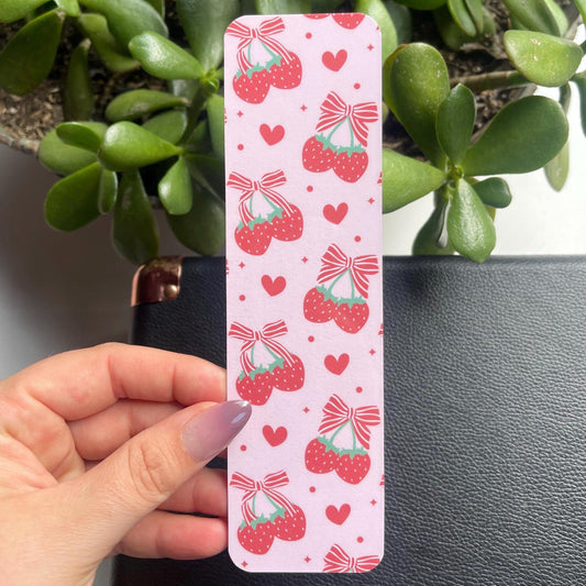 Pink Strawberry Cherries Bookmark