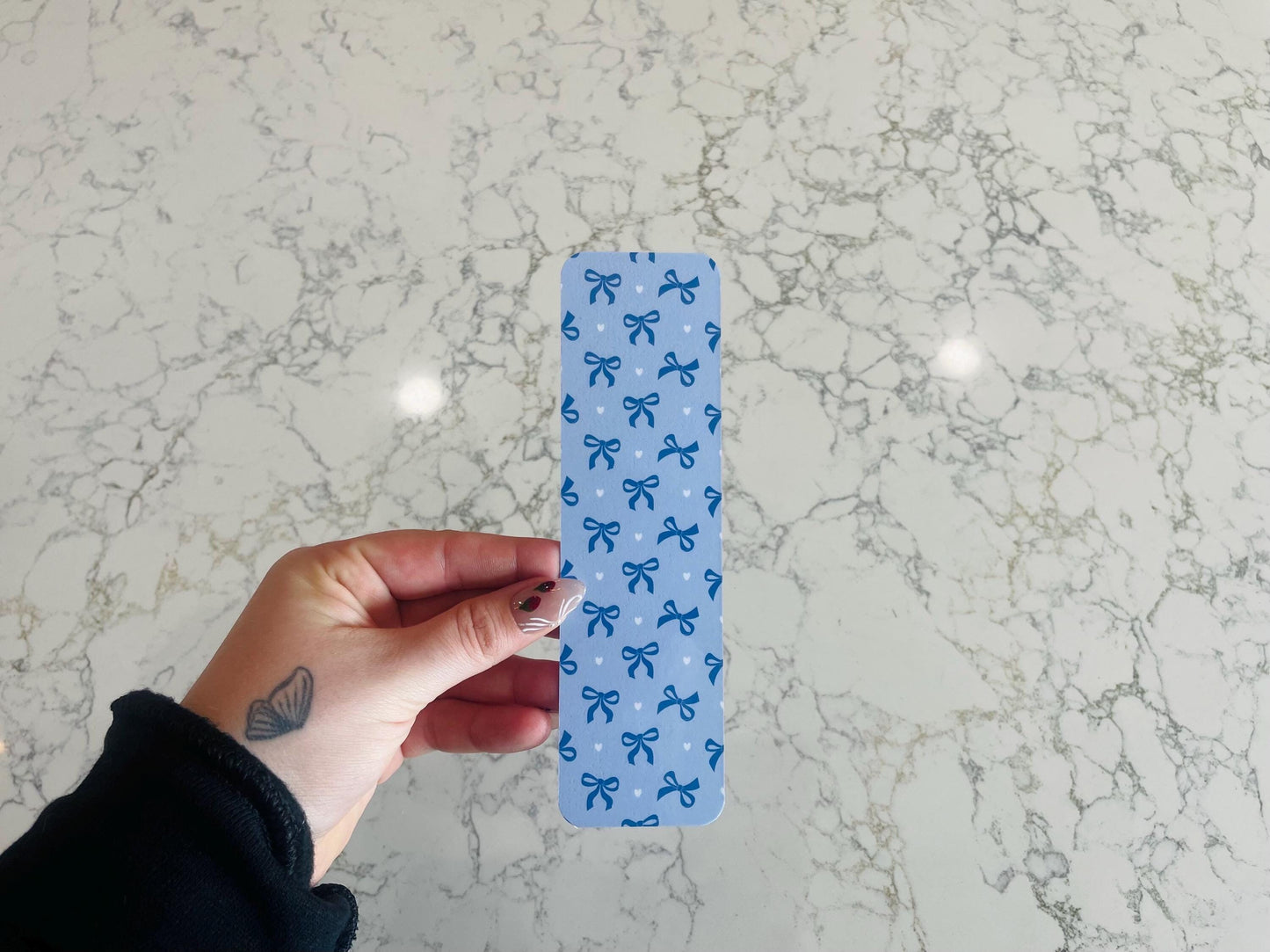 Light Blue Coquette Bow Bookmark