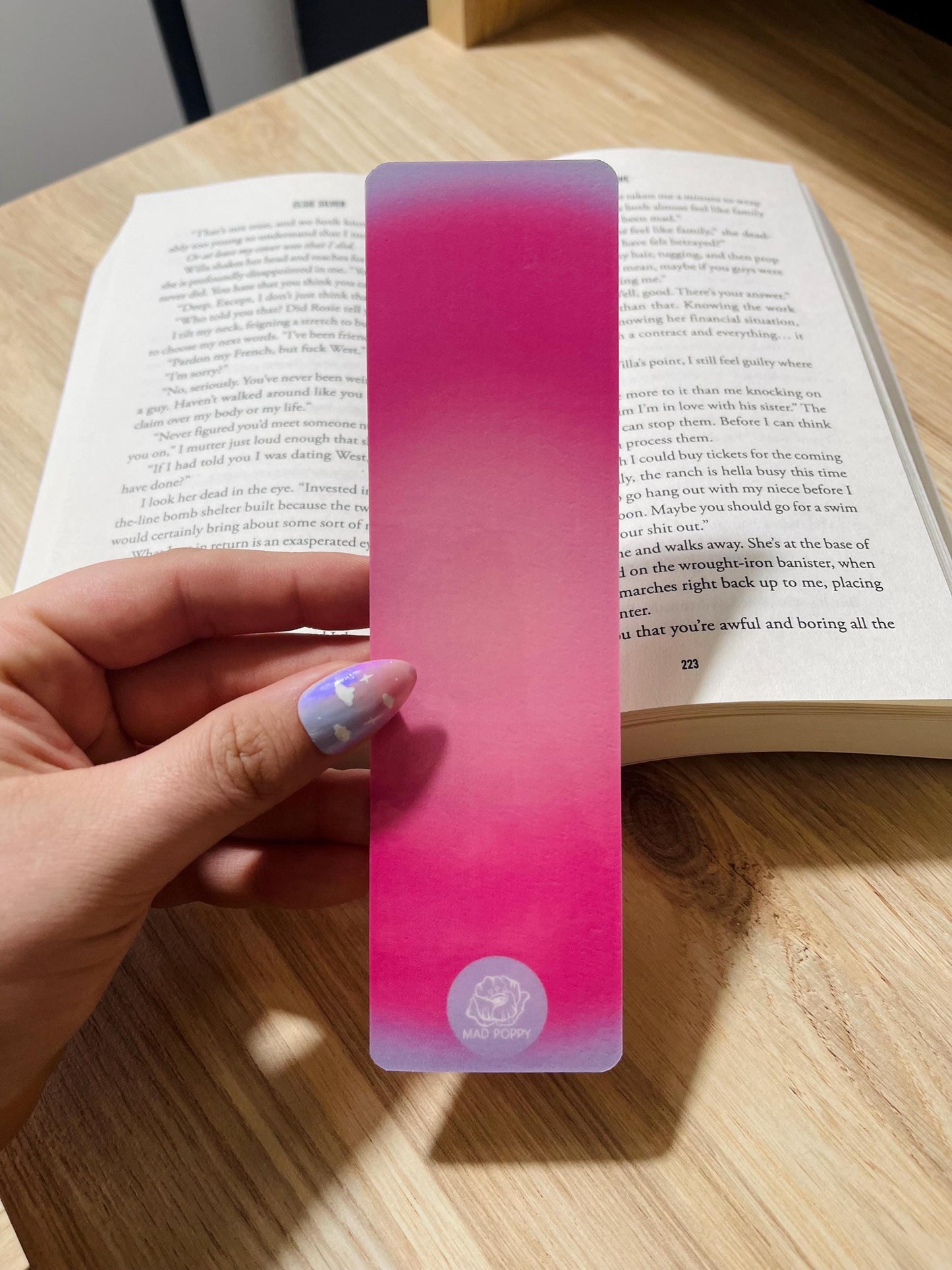 Pink and Purple Aura Bookmark