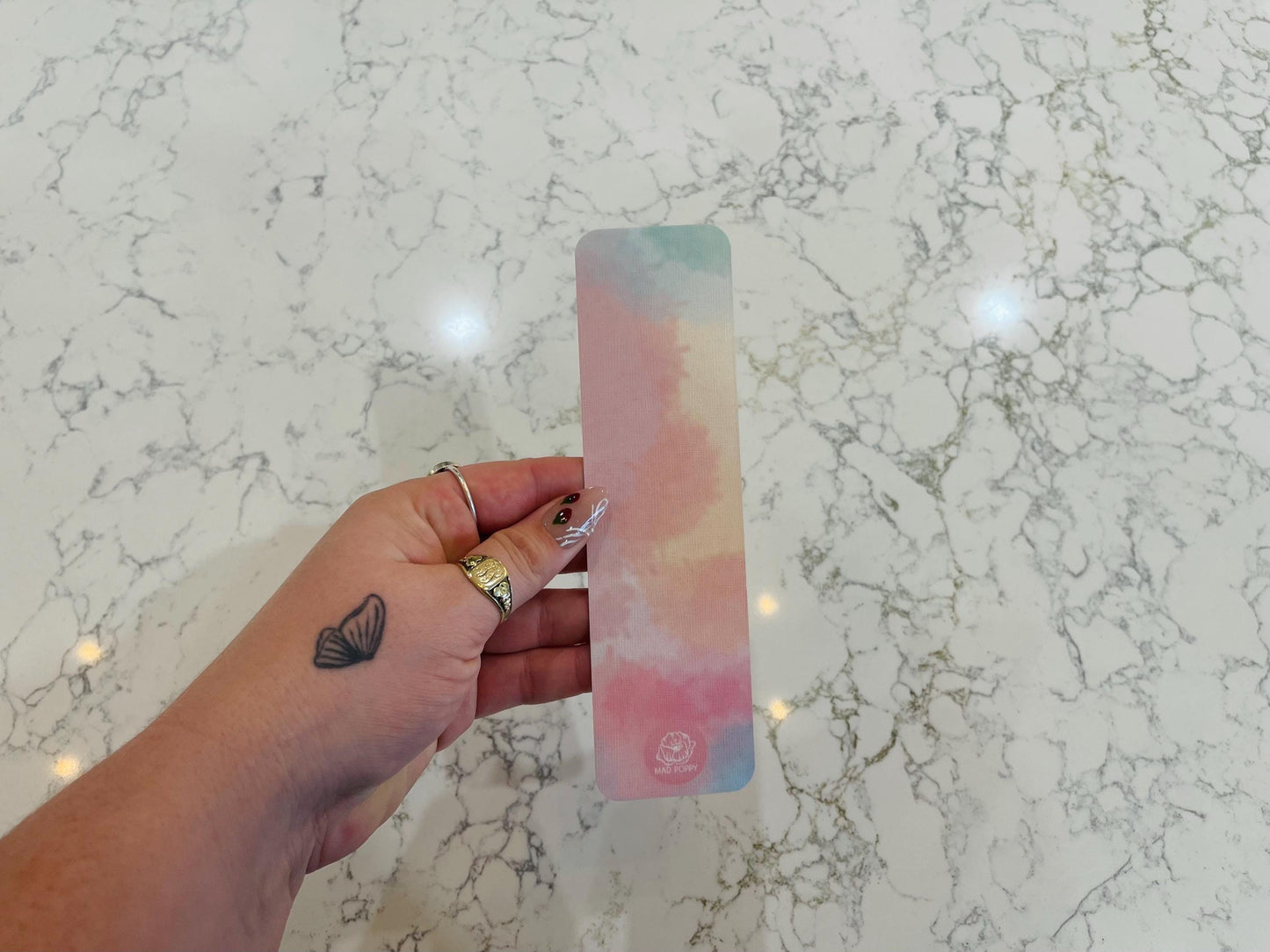 Pastel Watercolor Rainbow Bookmark