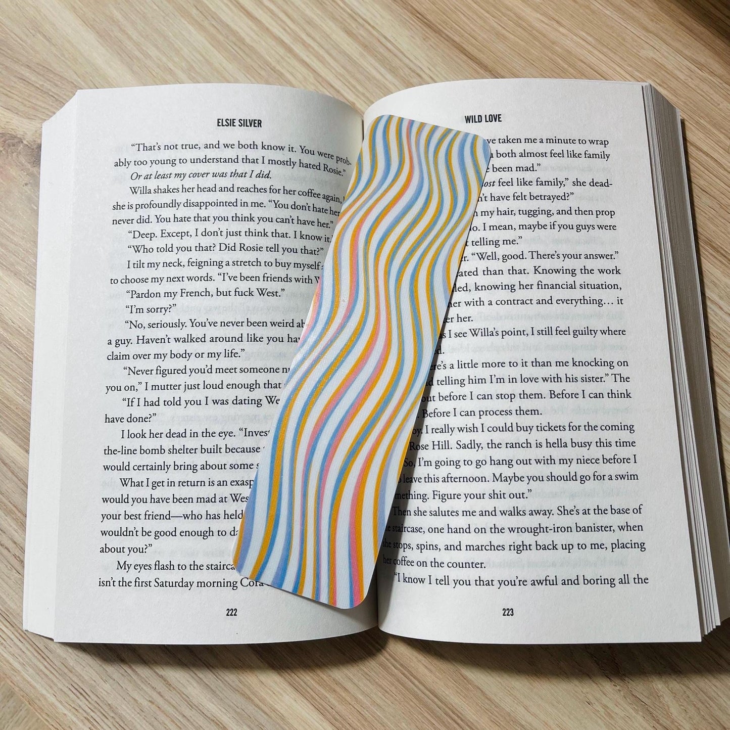 Beachy Wavy Stripes Bookmark