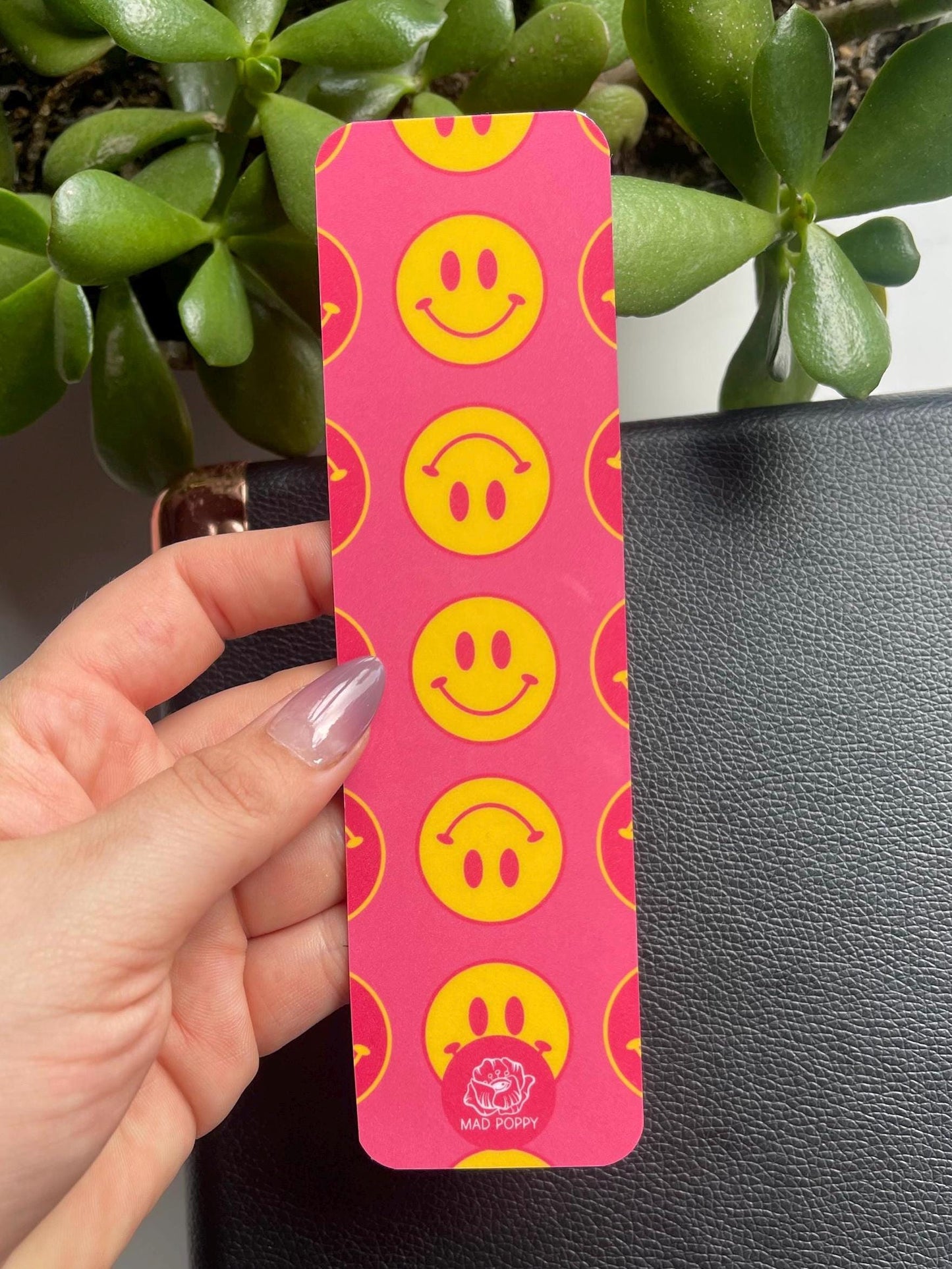 Hot Pink Smiles Bookmark