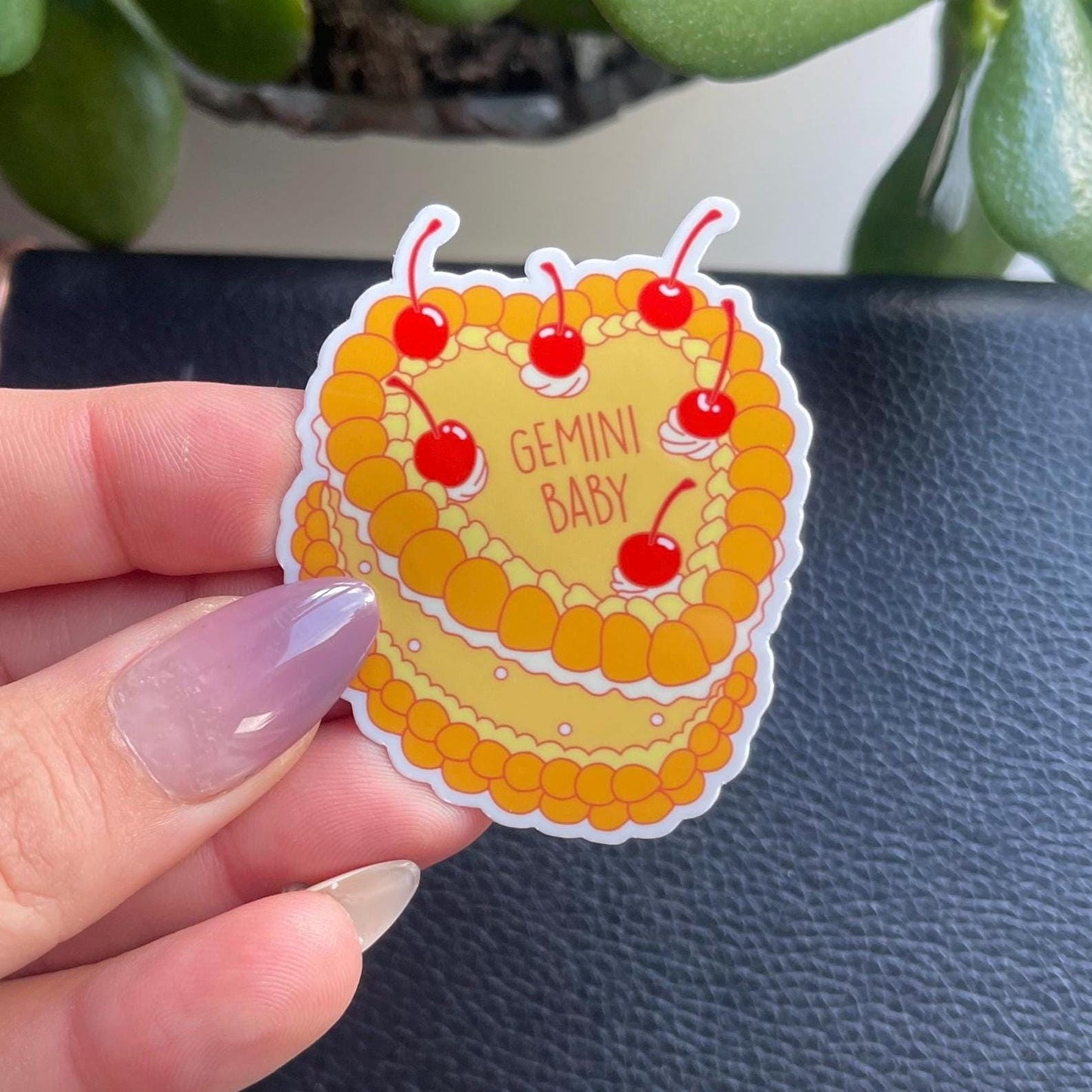 Gemini Baby Cake Zodiac Sticker