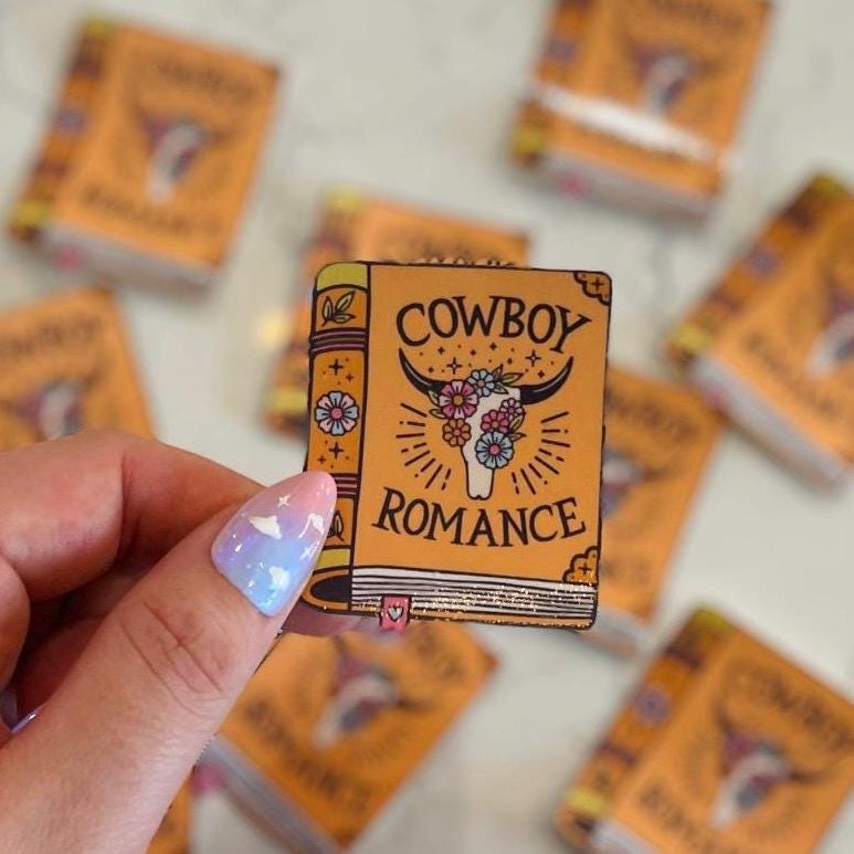 Cowboy Romance Book Sticker