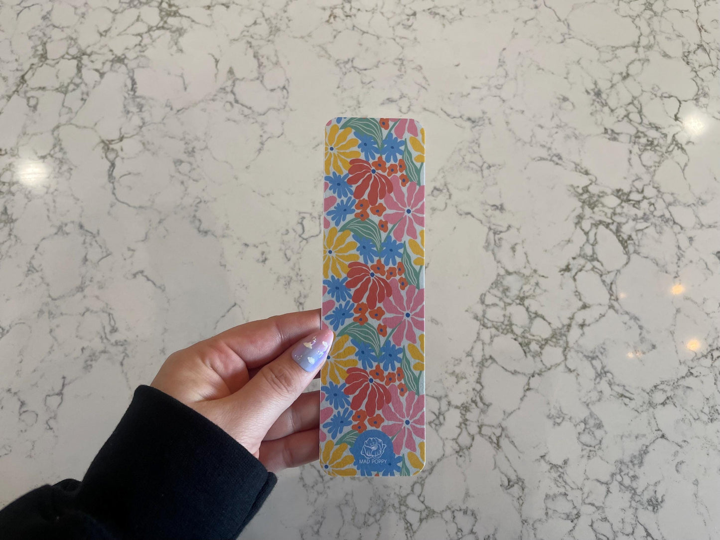 Groovy Retro Floral Bookmark