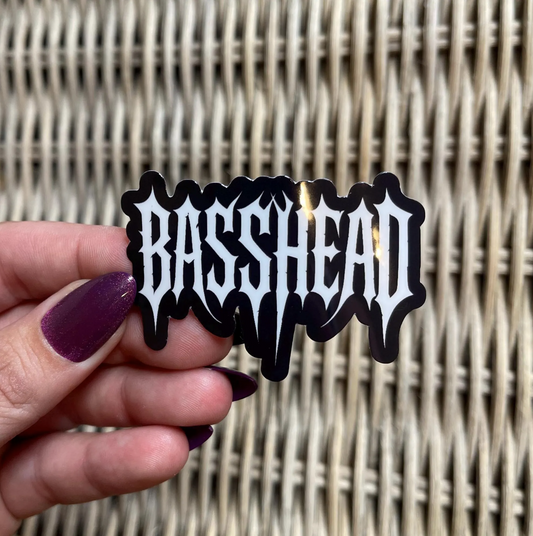 Basshead Metal Logo Sticker