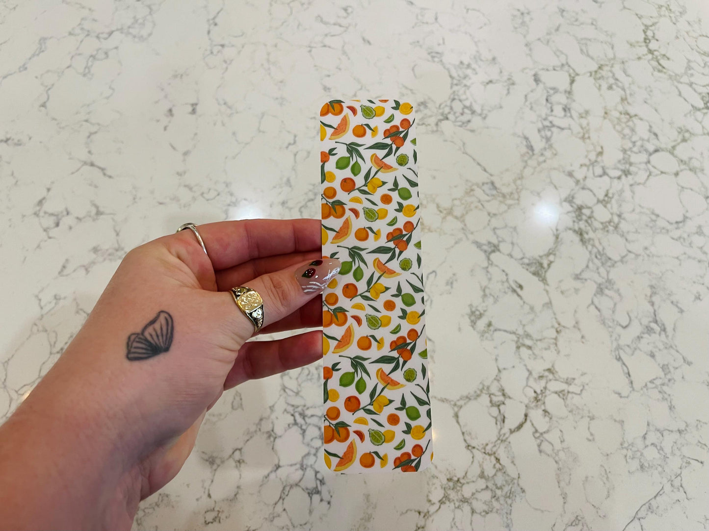 Citrus Fruit Bookmark with Oranges, Lemons, and Limes
