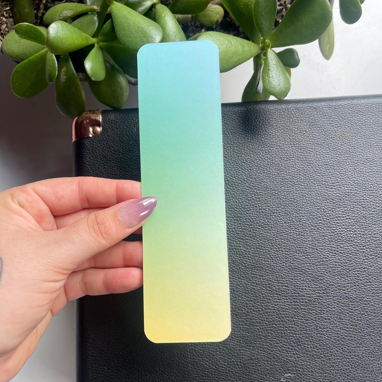 Teal to Green to Yellow Gradient Bookmark