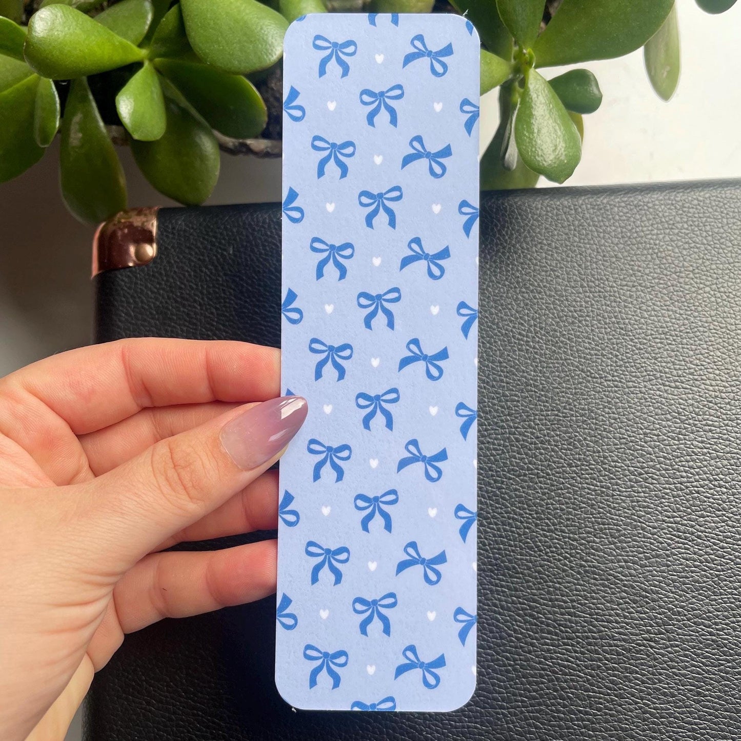 Light Blue Coquette Bow Bookmark