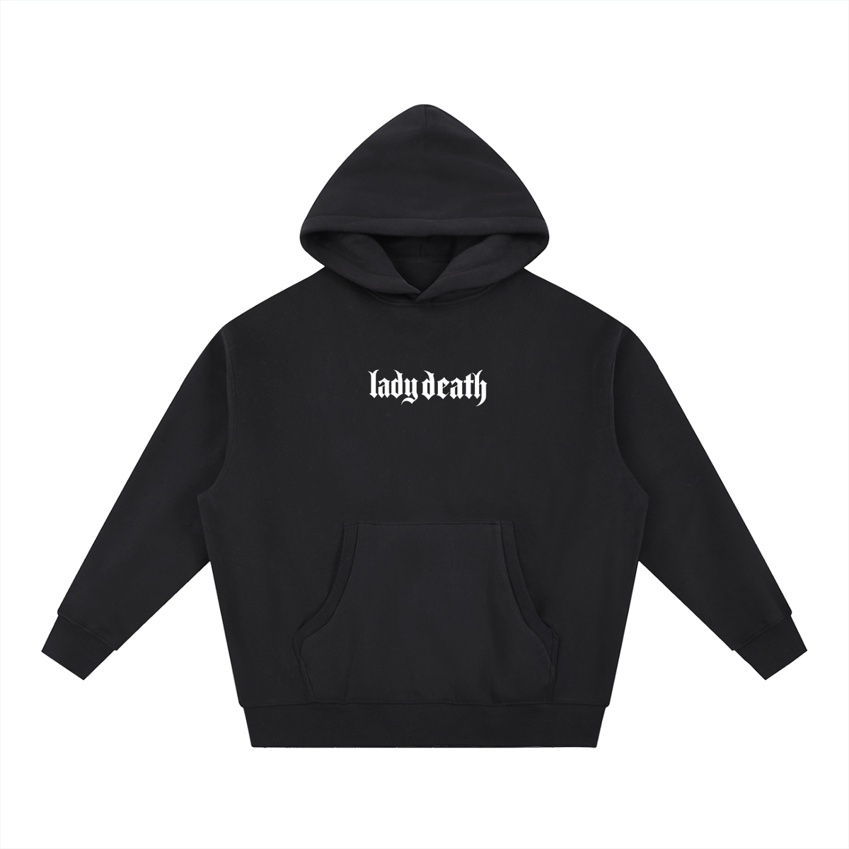 Lady Death Oversized Boxy Fit Fleece Hoodie