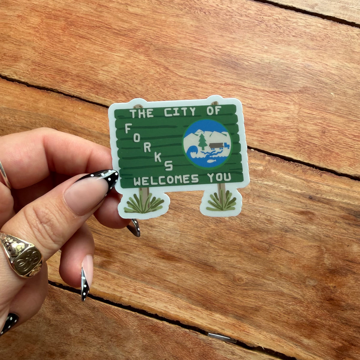 Meet Me in Forks Vinyl Stickers