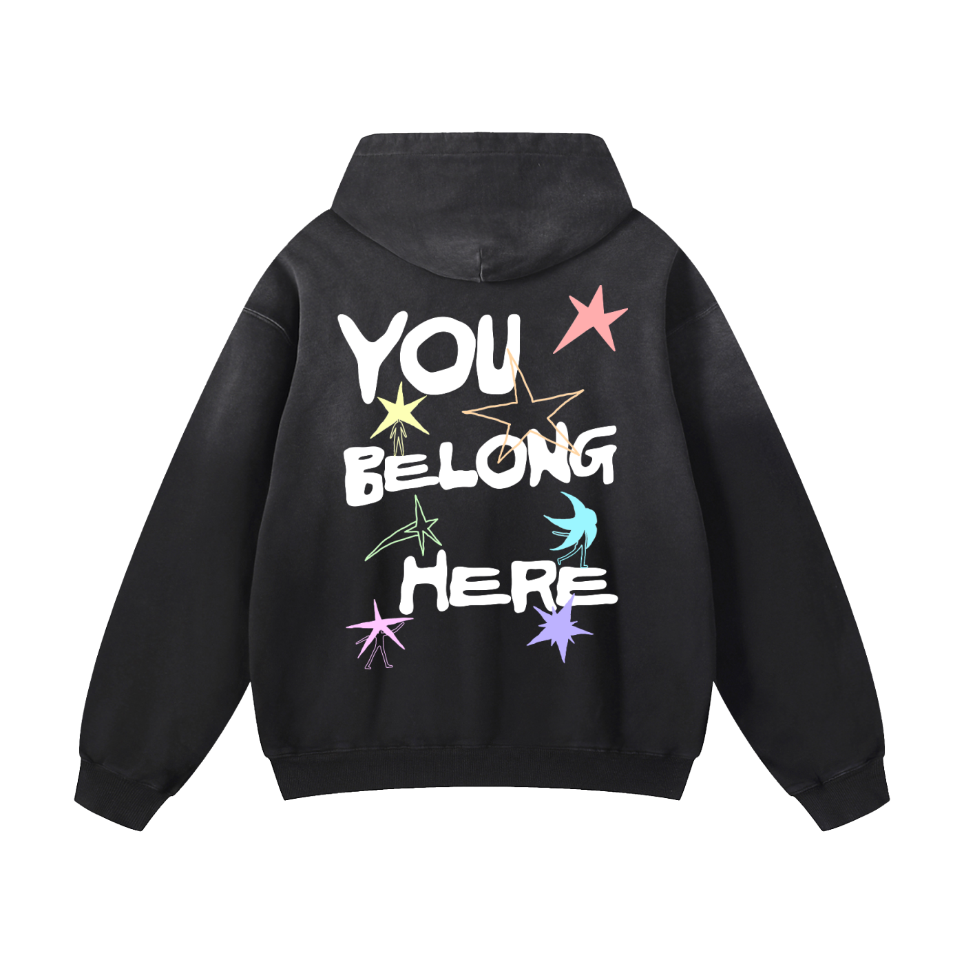 You Belong Here Sunfade Oversized Hoodie