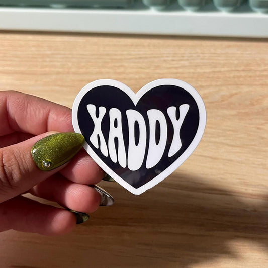 Xaddy Black Heart Vinyl Sticker