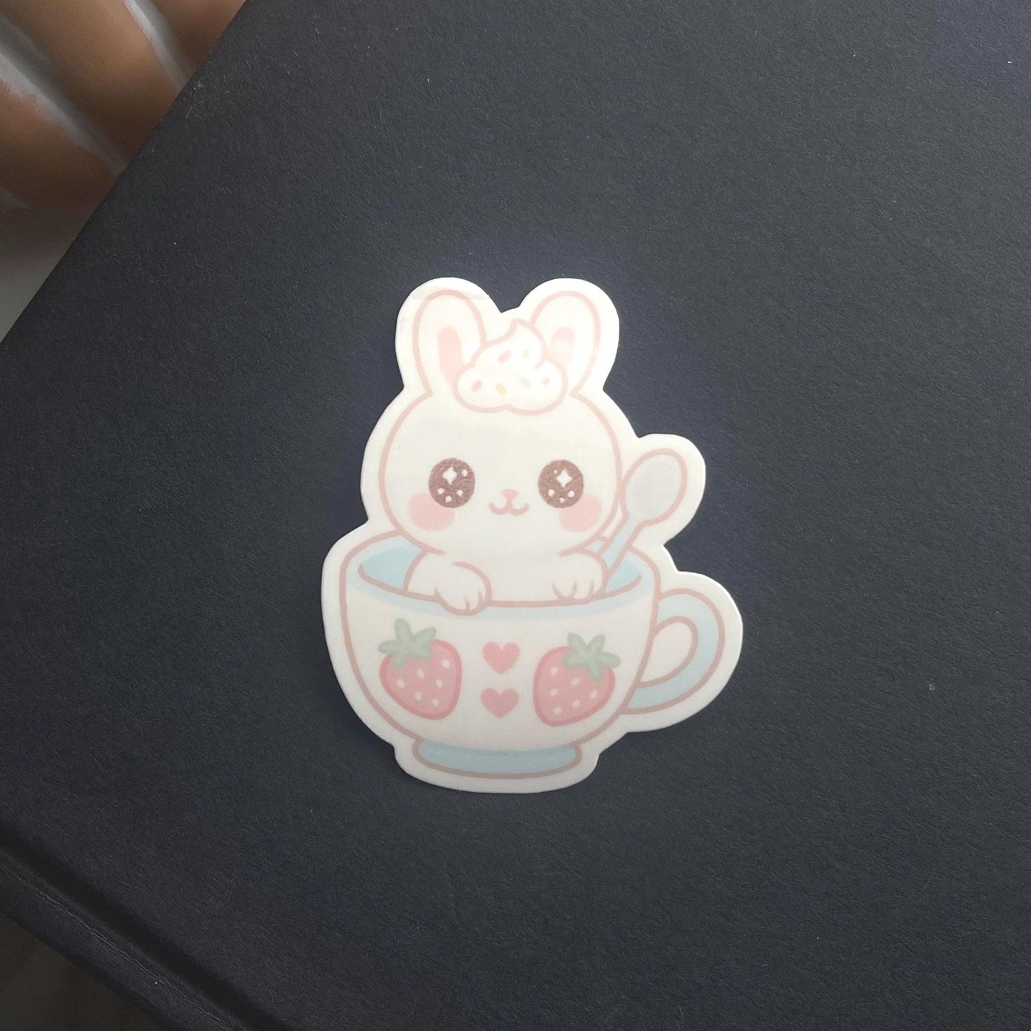 Kawaii Bunny Teacup Sticker