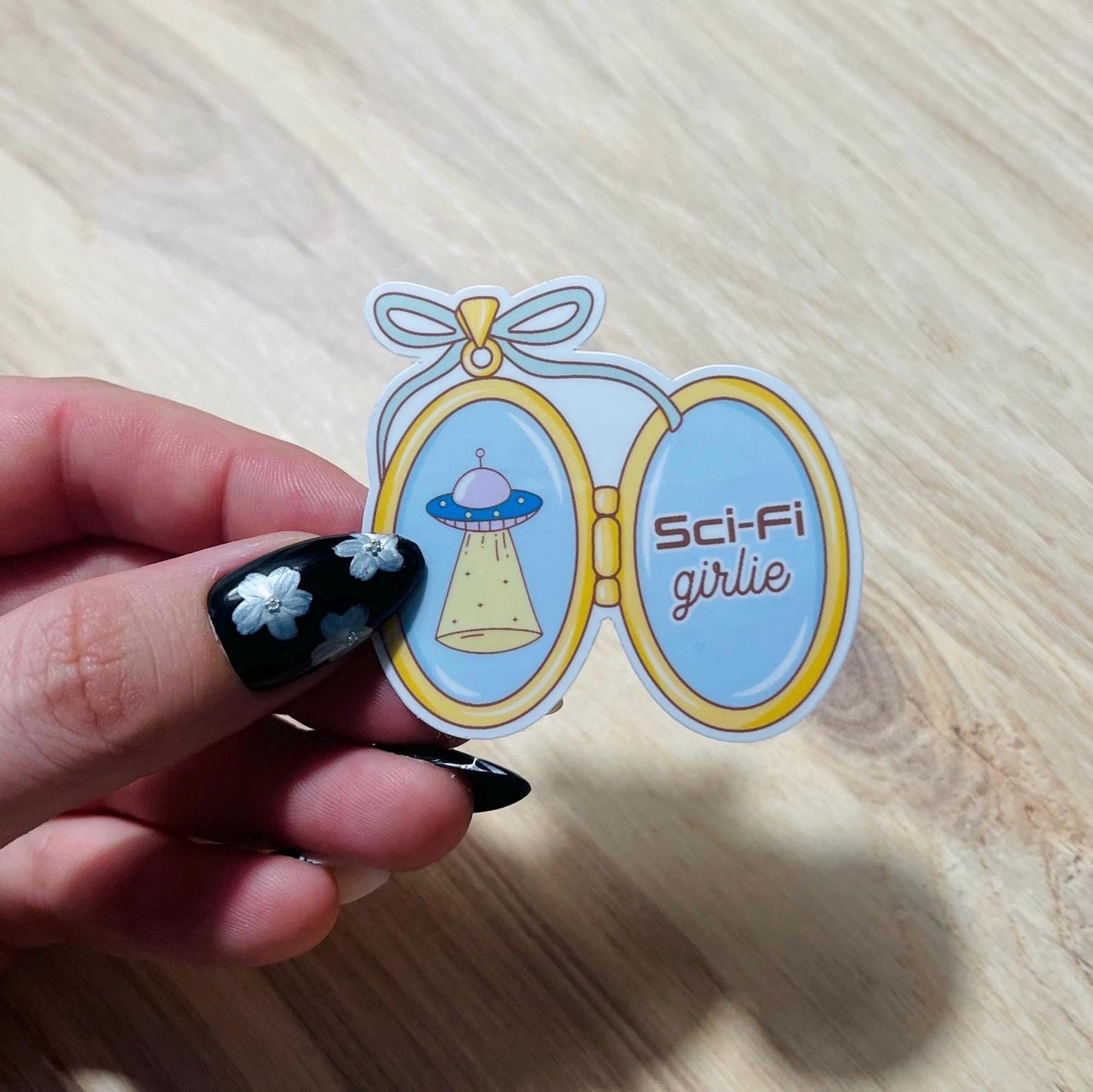 Sci-Fi Girlie Locket Sticker