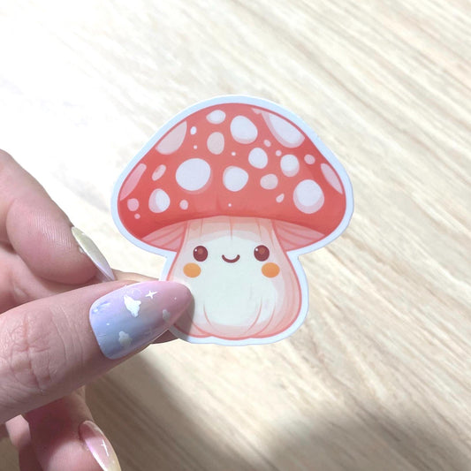 Smiling Mushroom Sticker