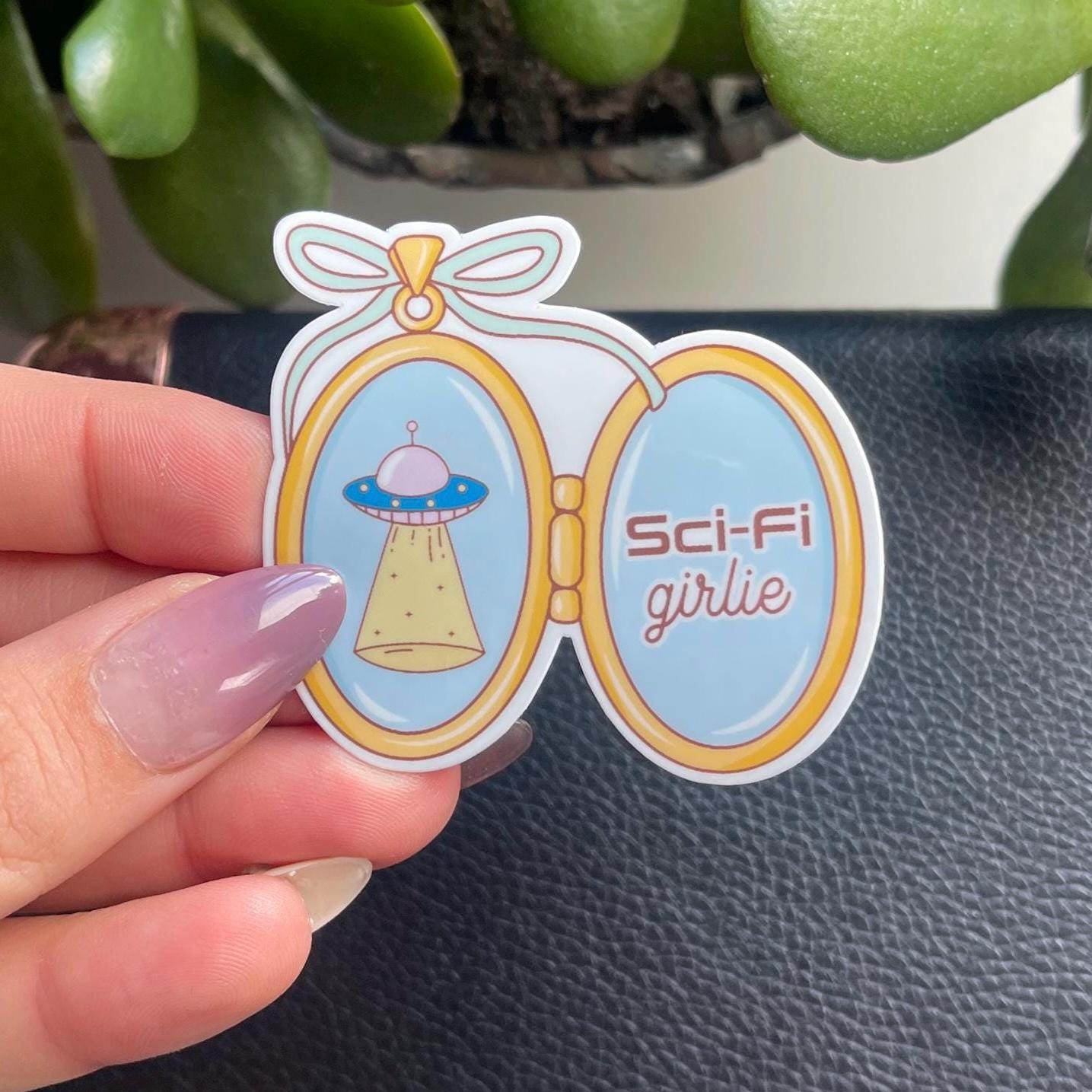 Sci-Fi Girlie Locket Sticker