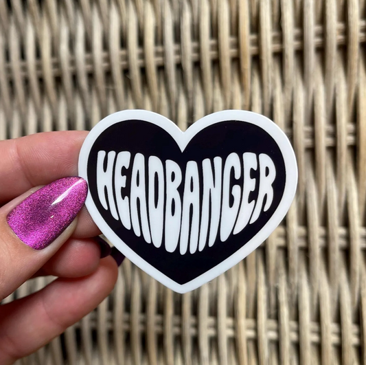 Headbanger Heart Sticker