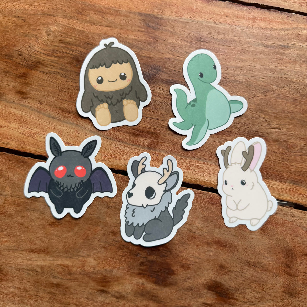 Cartoon Cryptids Vinyl Stickers