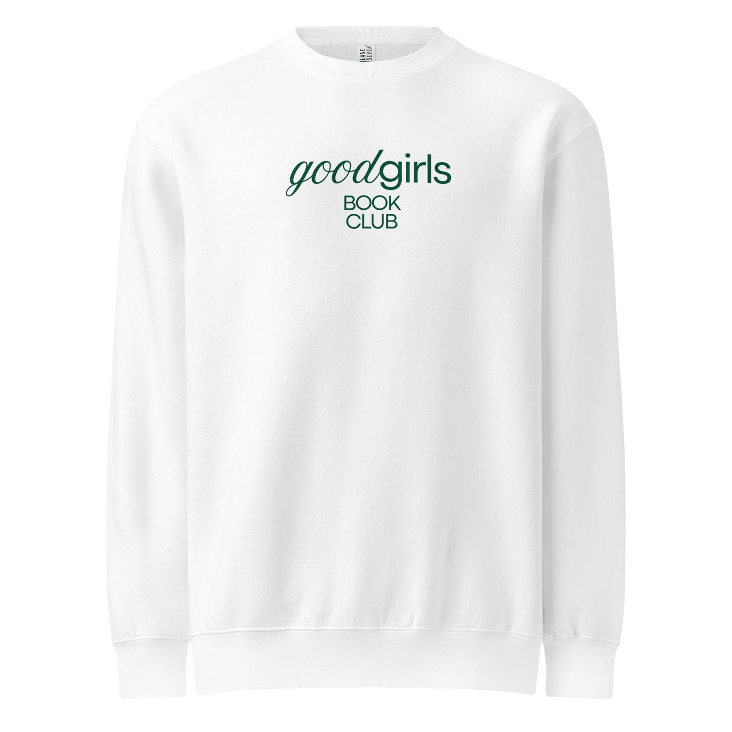 Good Girls Book Club Crewneck Sweatshirt white front