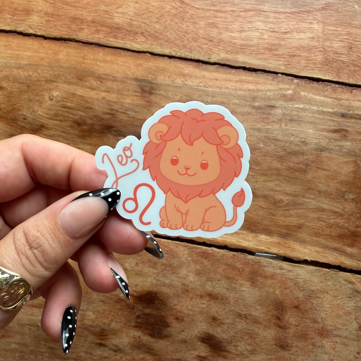 Leo Cartoon Lion Vinyl Sticker | Zodiac